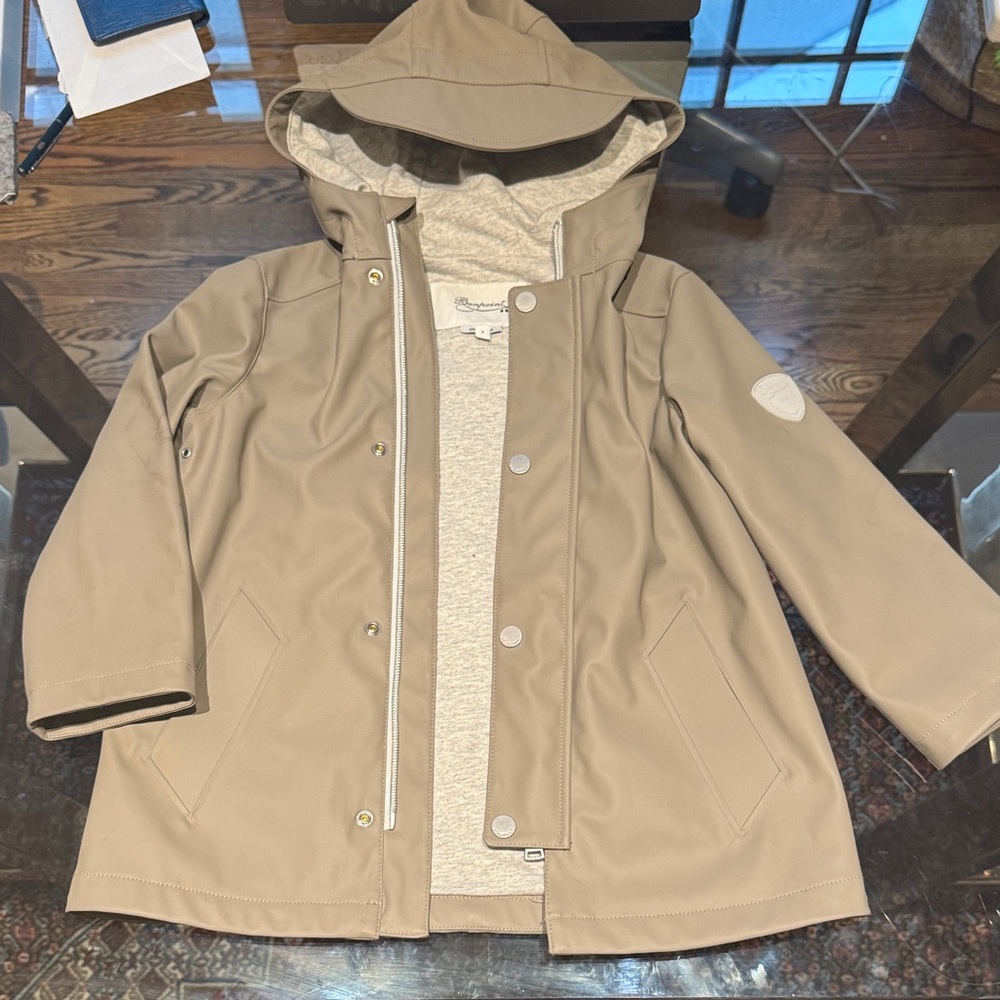 Bonpoint Gray and Tan Jacket. Size 4 but very roomy.  Excellent condition.